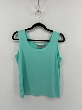 Chico's Turquoise Tank Top Stretchy Lightweight Shirt Casual Spring
